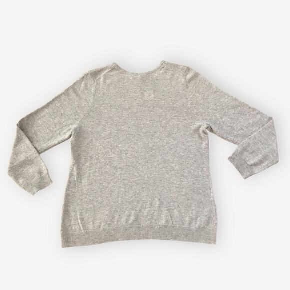 Charter Club Plus NWT 100% Cashmere Sweater Light Gray Luxury - Picture 6 of 9